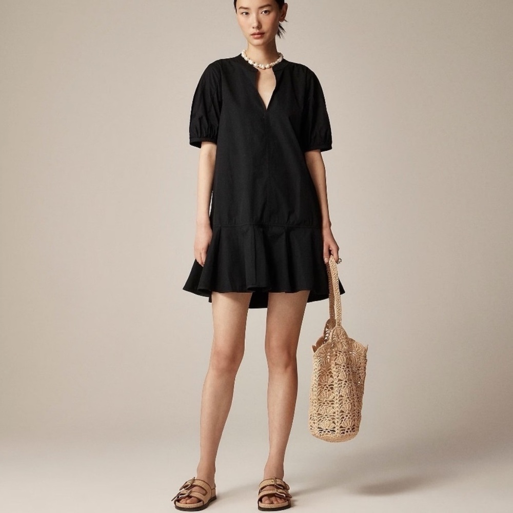 J. Crew reimagined Delilah cotton poplin ruffle mini dress